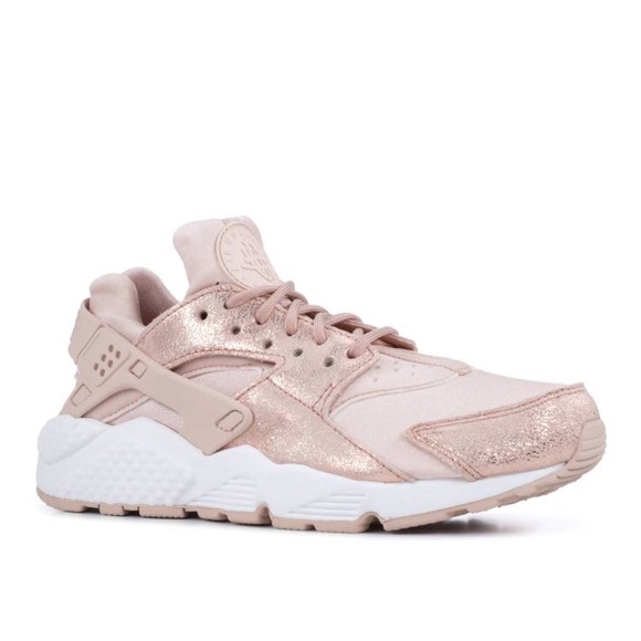 Nike Air Huarache Run Particle Beige Metallic Pink Size 10 - Picture 1 of 13
